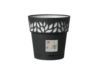 Květináč d30xh29cm GRAFIT/šedá CLOE+miska